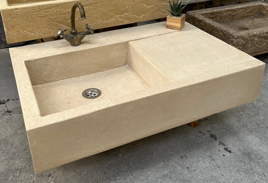 Evier égouttoir a droite dimensions: 90x60x17